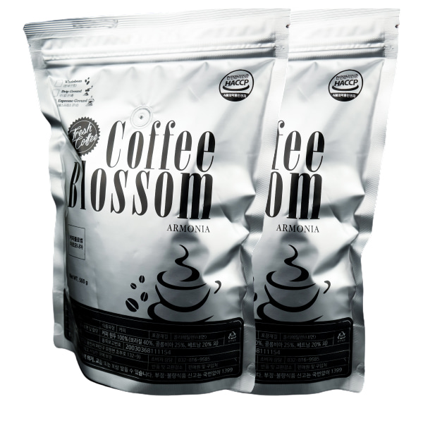 커피 블로썸 아르모니아 500g X 2봉 / 콜롬비아 브라질 아라비카 원두커피